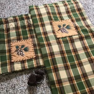 Park Designs shower curtain, rings and valance